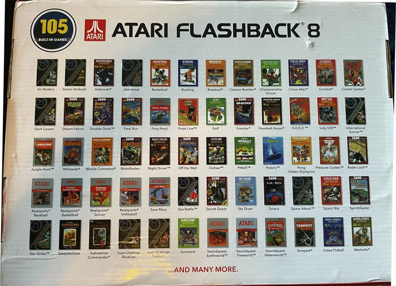 atari flashback 9 game list