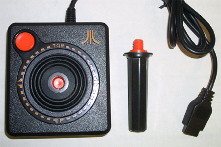 NEW RED BUTTON ORIGINAL STYLE JOYSTICK FOR ATARI 2600 PLUS 10 FT EXTENSION  #11A